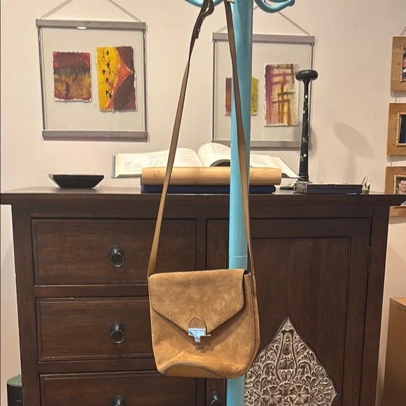 Loeffler Randall Elegant Brown Suede Shoulder Bag - Picture 6 of 6